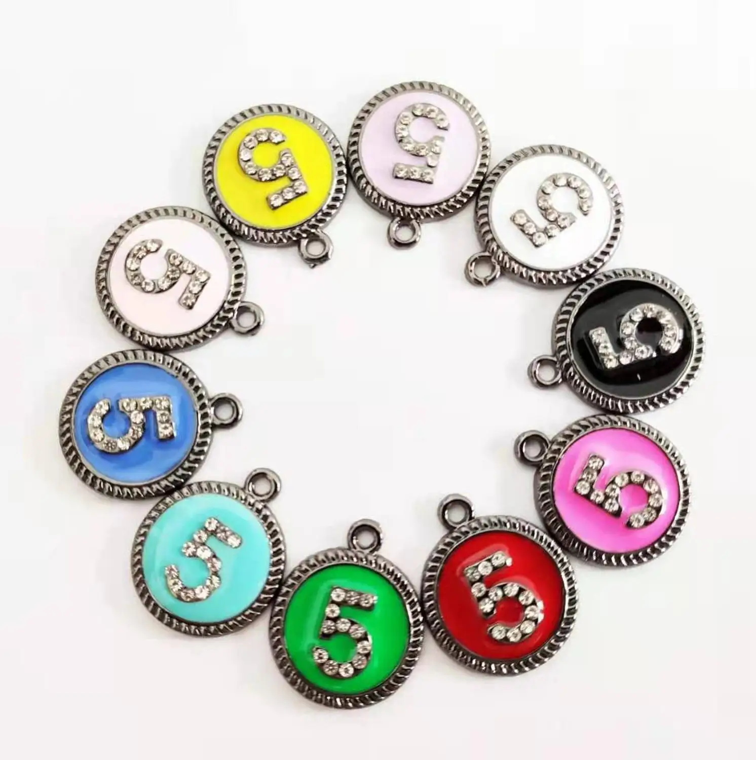 

30pcs number 5 charms for women DIY jewelry accessories