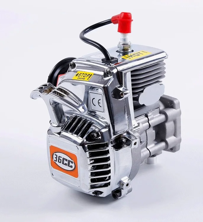 4 болта 36cc хромовый двигатель с Walbro 1107 Carb и NGK свечи зажигания подходят для 1/5 HPI Rovan