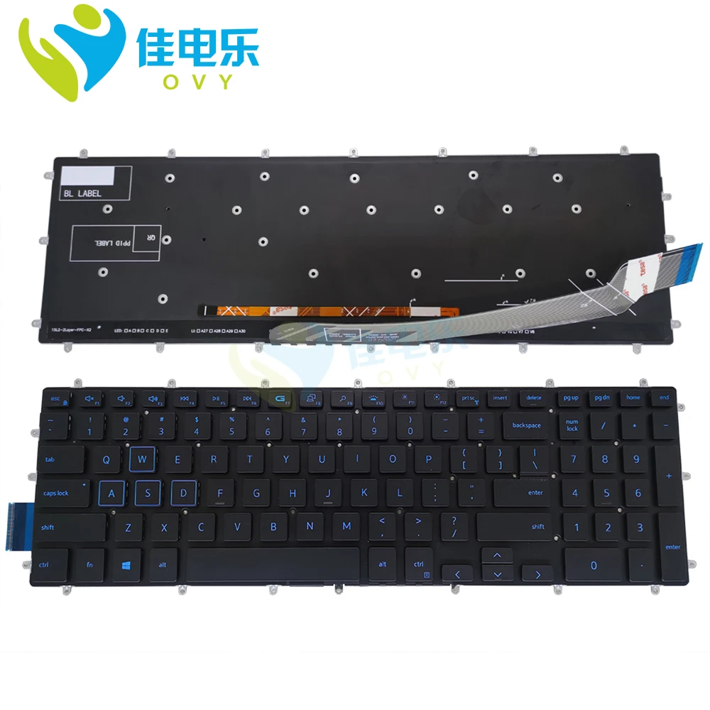 

US English Backlight Keyboard For Dell G3 3590 3579 3779 7588 5587 G5-5587 G7-7588 Gaming Notebook PC Keyboards Backlit 08952H