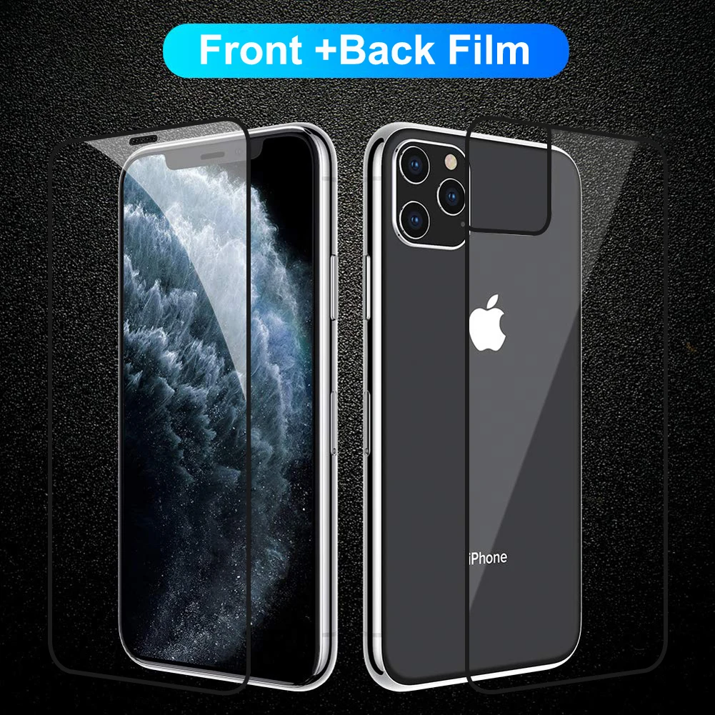 21D полноразмерная стеклянная пленка для iPhone 11 Pro Max полное покрытие передняя +