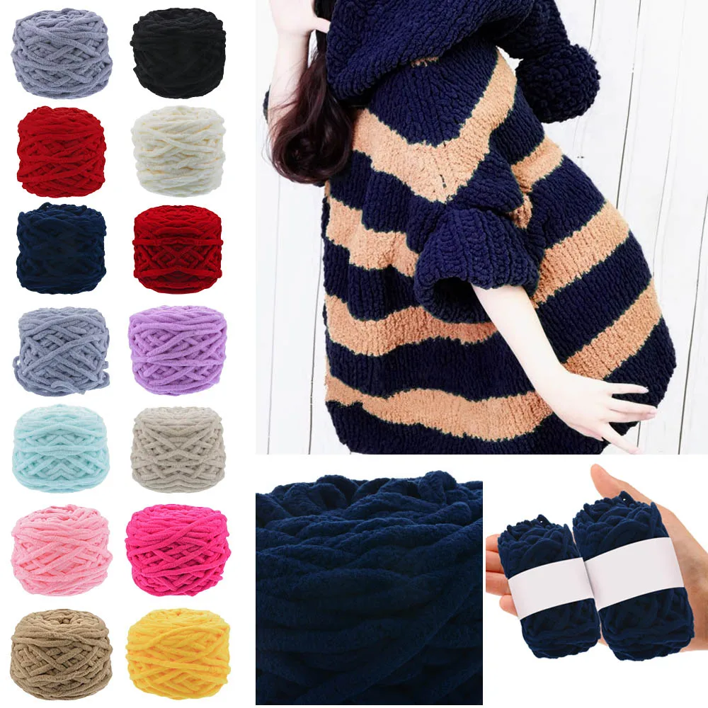 DIY Scarf Slipper Hat Line Soft Yarn 7-8MM Diameter Single Strand Coarse Wool Needle Blanket Knitting Chunky Towelling New | Дом и сад