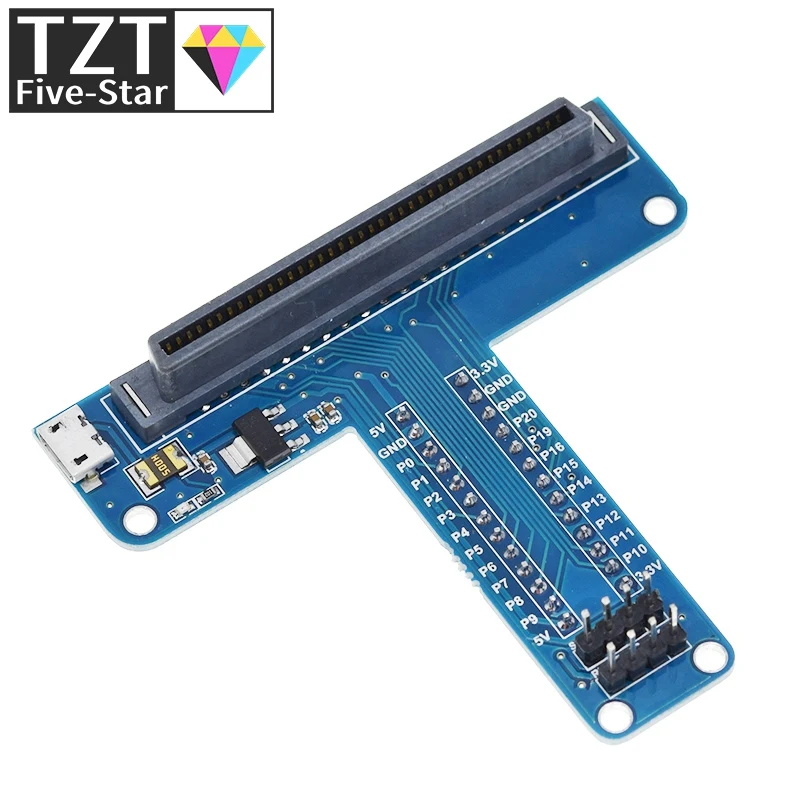 Для платы Micro:bit Extension Board T Type GPIO с выходом 5 В и 3 для программирования стержня |