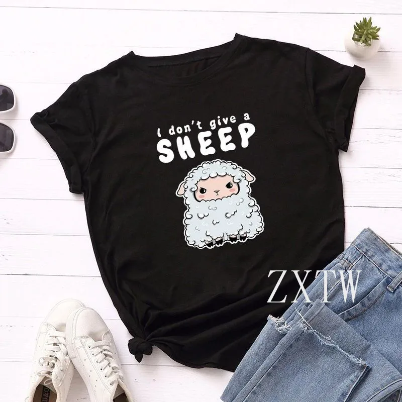 

Funny Sheep T-shirt Women Kawaii Harajuku Graphic T-shirt 90s Cute Cartoon T-shirt Ulzzang Grunge Korean Tops T-shirt female