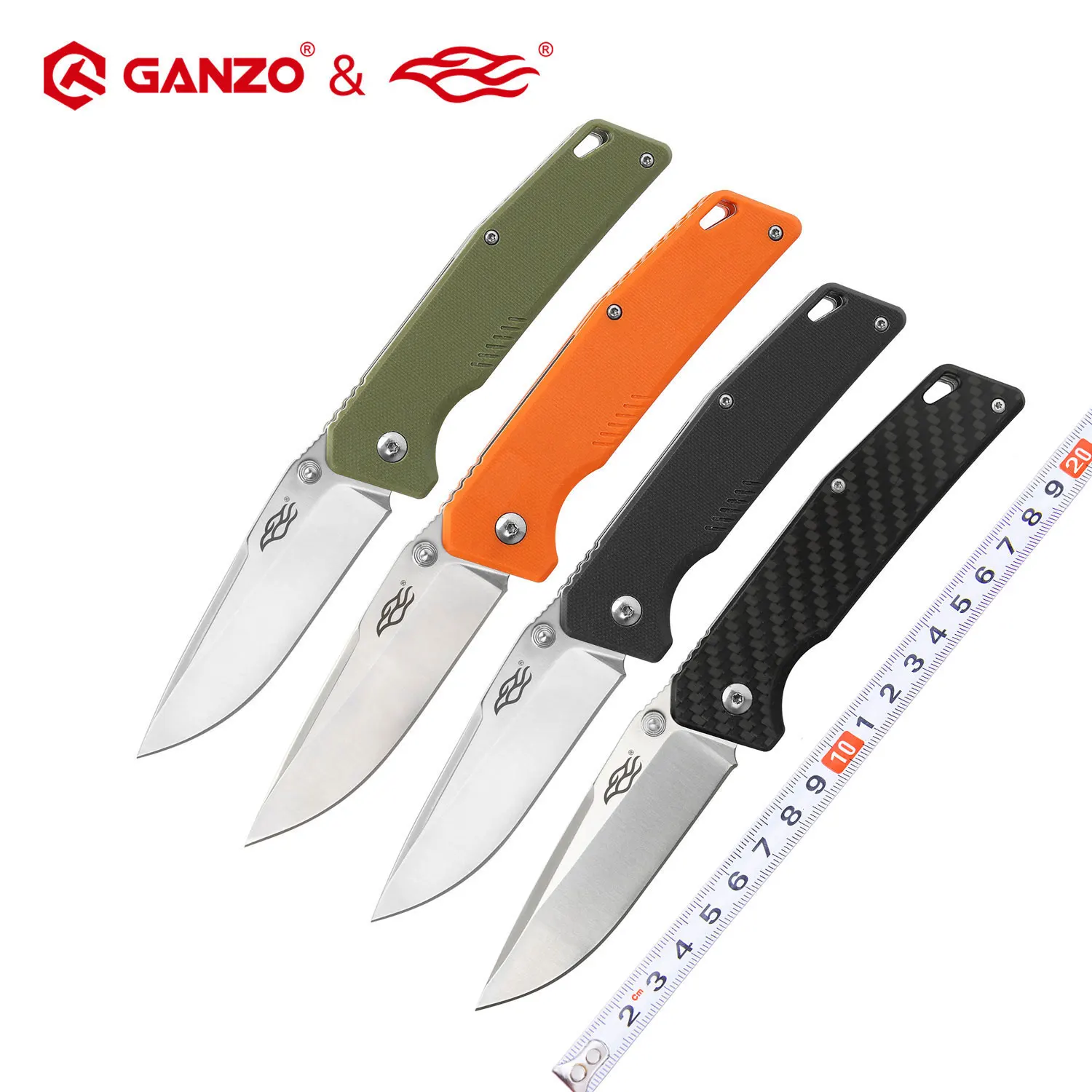 

Ganzo Firebird FB7601 58-60HRC 440C G10 or Carbon Fiber Handle with Ball Bearings Mechanism Pocket Folding Knife EDC Tool