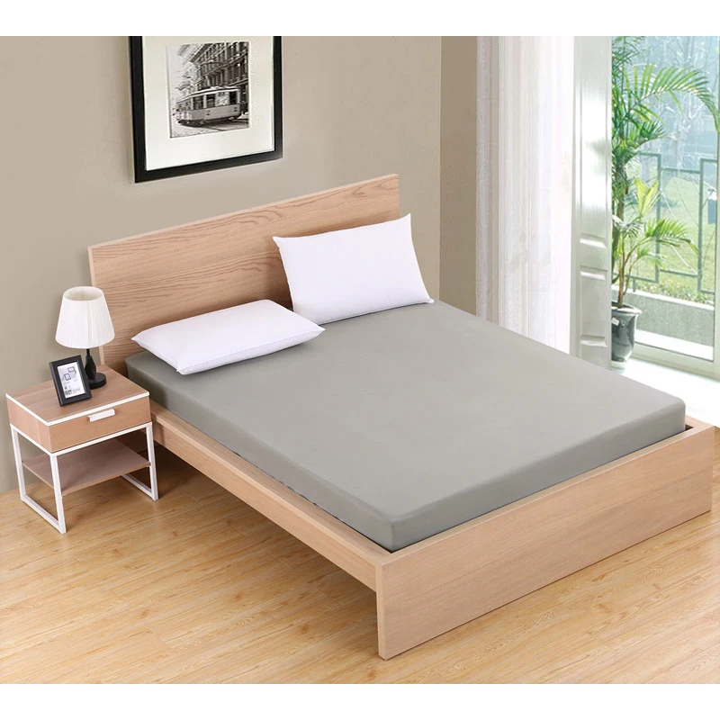 Чехол для кровати из полиэстера Гладкий защитный чехол матраса дышащий