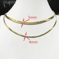10pcs snake bold chain necklace mix size accessories for women gold filled chain snake shape necklace 9647