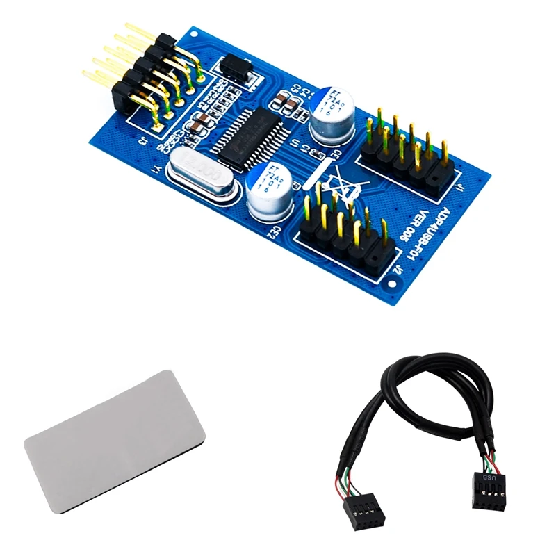 

9Pin USB Header Male 1 to 2 Female Extension Splitter Cable Connector Adapter USB HUB Extension Card for Desktop