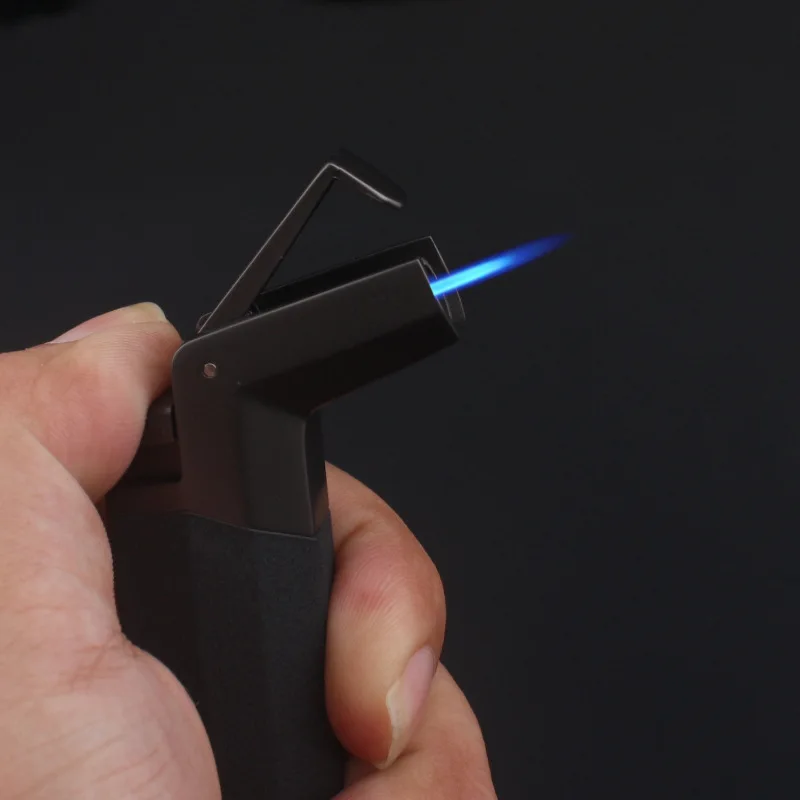 Пистолет распылитфонарь струйная зажигалка металлическая турбо ветрозащитная