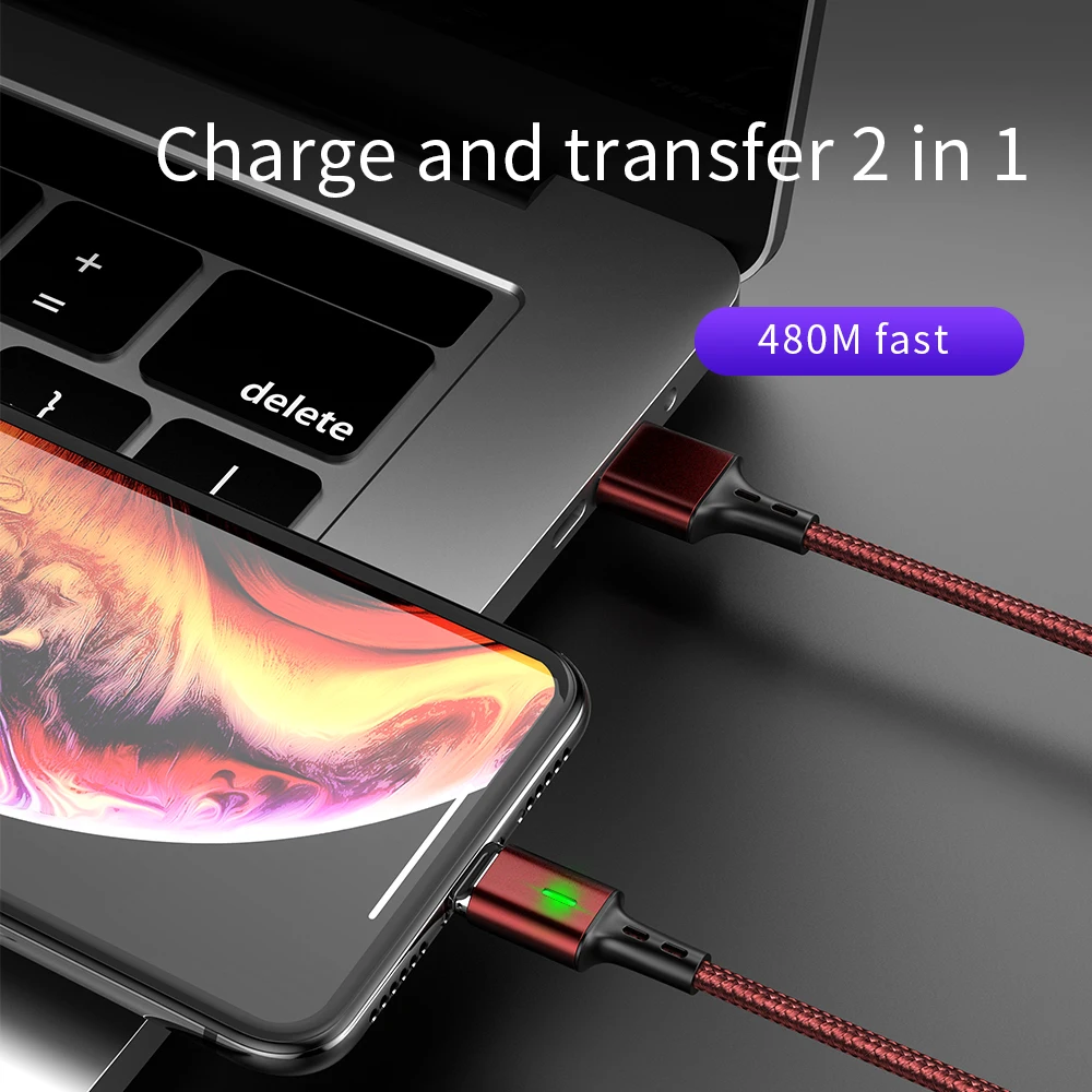Twitch T03 Magnetic Charger Micro USB Cable For Xiaomi Huawei Samsung Quick Charge 3.0 Fast Charging Magnet Microusb Data Cable