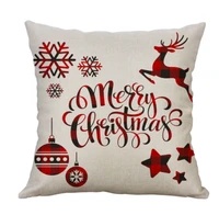 new fashion home christmas deer snowman cushion cover embroidered throw pillow cover decorative pillow case for sofa 45x45cm