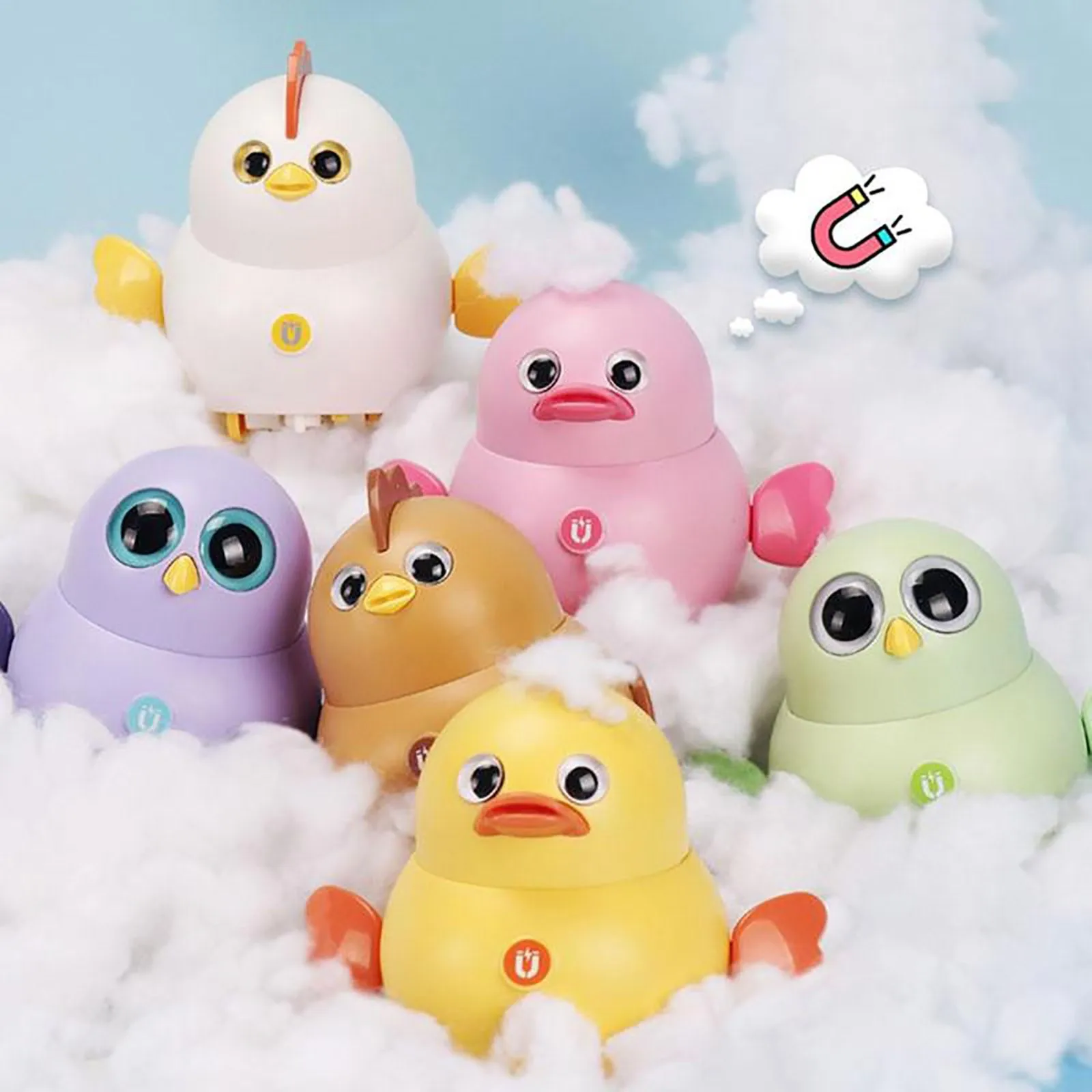 

6PC Cute Swinging Magnetic Electric Walking Chick toy Perfect Educational Toy for Children Baby Gifts