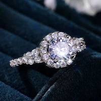 angel light round diamond zircon ring womens jewelry valentines day wedding memorial gift quick delivery