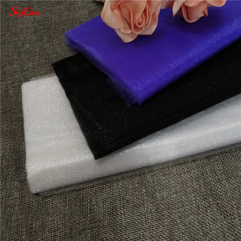 48 см * 5 м Тюль в рулоне прозрачная органза тюль свадебное украшение поделки