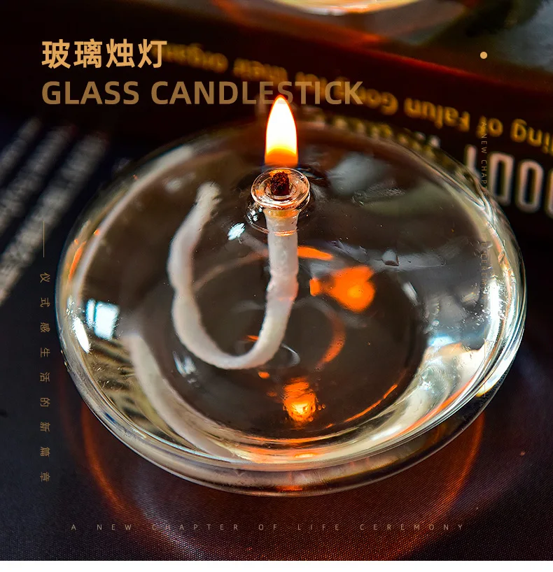 

Handmade Glass Candle Holder Oil Lamp Candle Light Dinner Candle Holder Christmas Decoration Family Party Bar