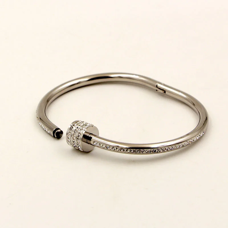 Модное розовое золото цвет цилиндр с тремя рядами грязи Кристалл браслет из