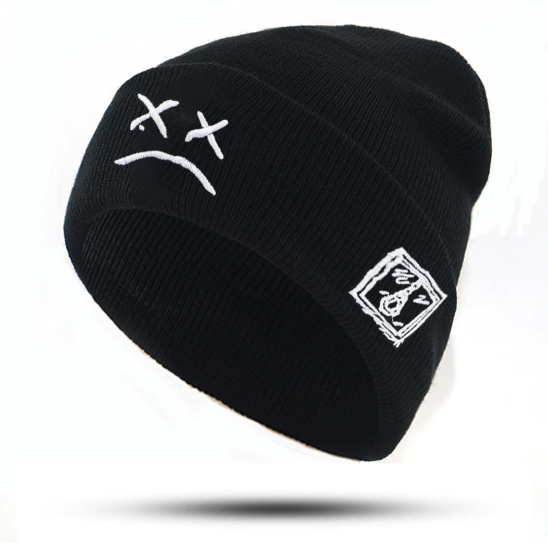 Lil Peep beanie Кепка Sad boy вязаная шапка на зиму хип-хоп шапочки Модные Лыжные шапки