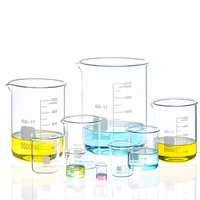 5ml 10ml 25ml 50ml 100ml 150ml 250ml lab borosilicate glass beaker heat resist scaled measuring cup laboratory equipmen