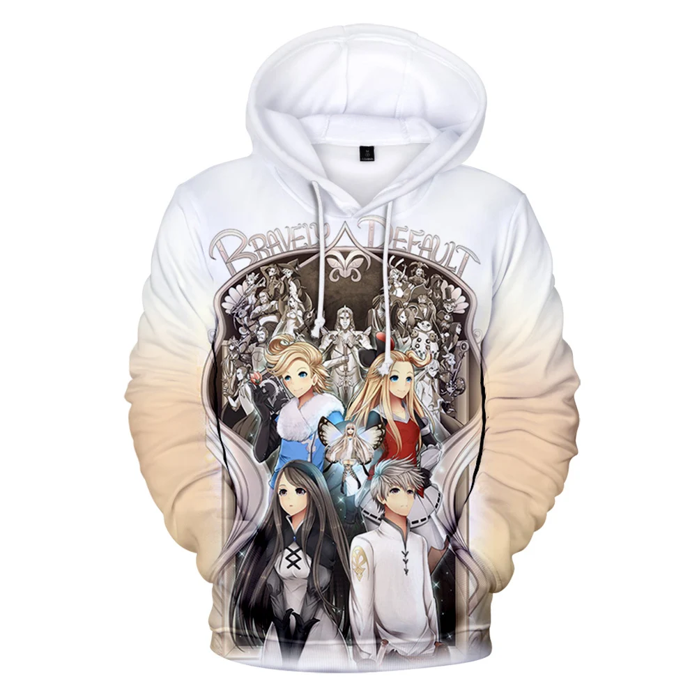 

2021 New Bravely Default II 3D Hoodie Sweatshirts Men Women Print Pullover Unisex Harajuku Tracksui