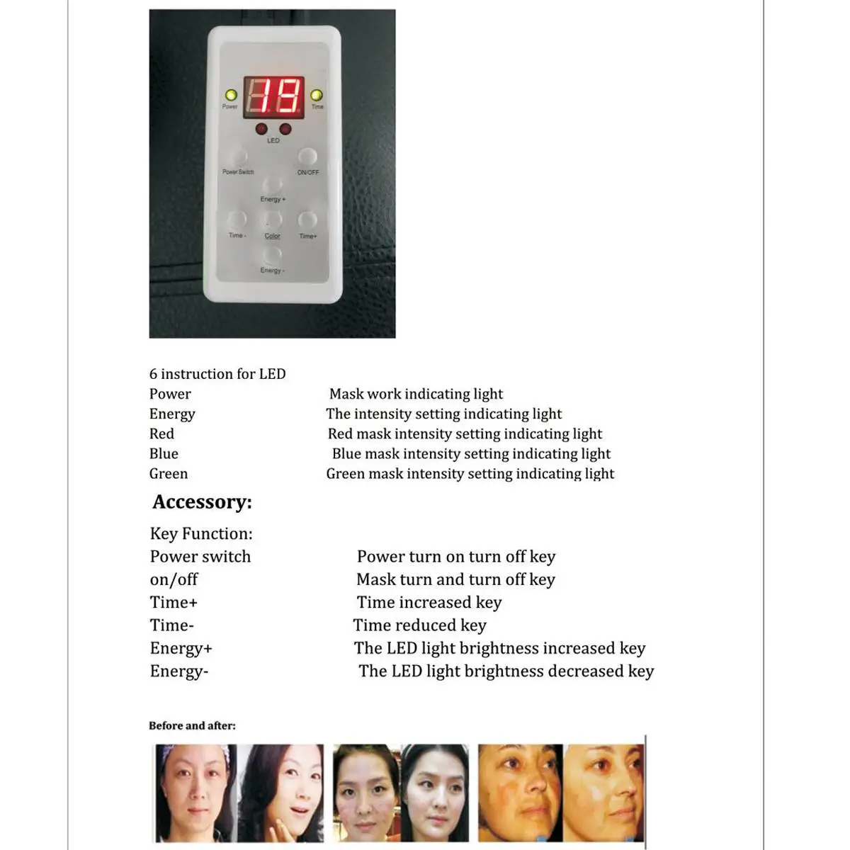 

7 Color Facial Mask Photon Therapy Face Mask Instrument Neck Skin Rejuvenation Anti Acne Wrinkle Beauty Treatment Salon Home LED