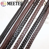 25meter meetee 912mm flat braided pu leather cord rope thread strap for diy necklace keyring decor bracelet crafts accessories
