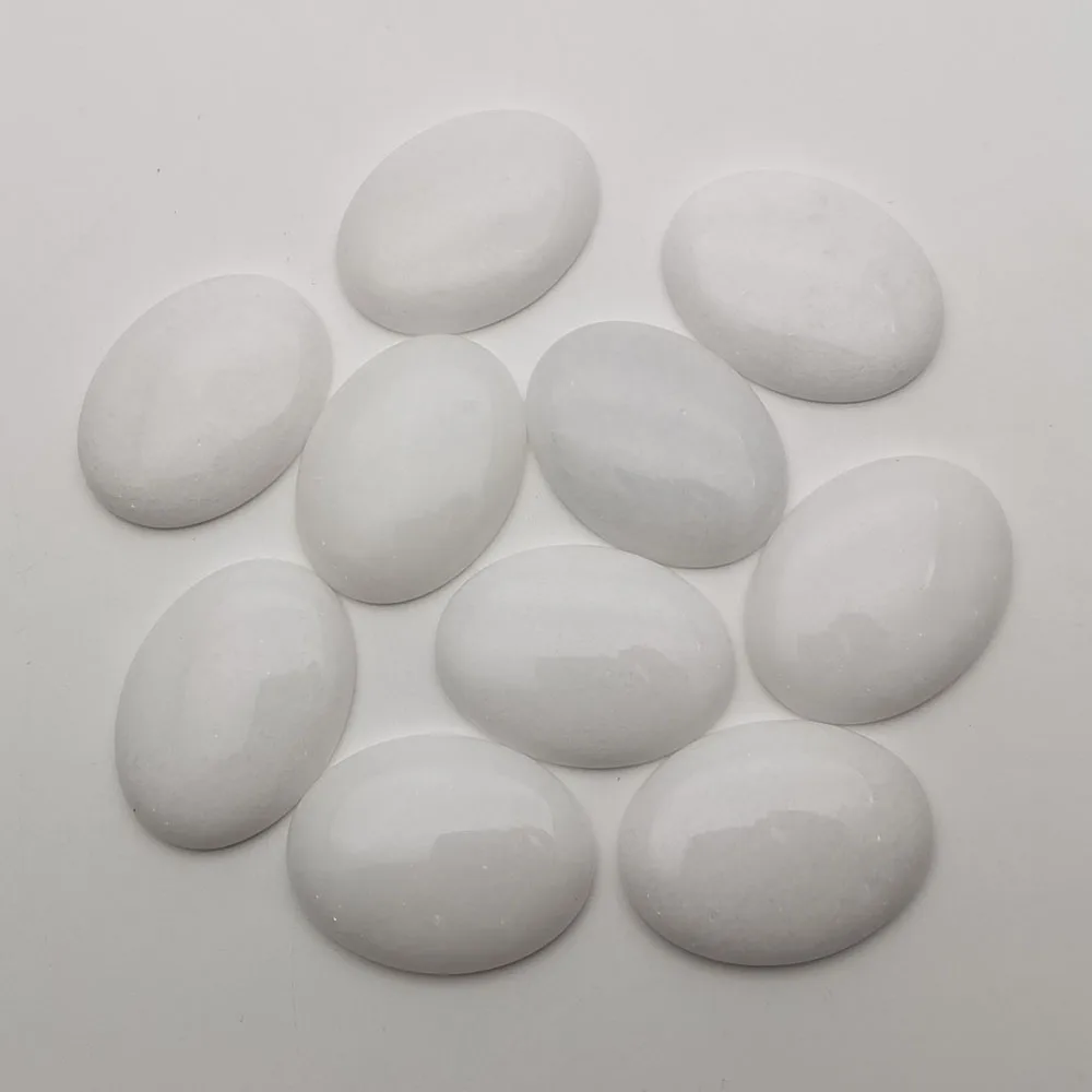 

Wholesale White marble Natural Stone bead 40x30MM accessories Beads for jewelry making cab cabochon 10Pcs/lot Free shipping