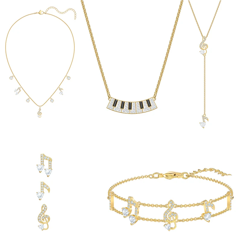 

swa Fashion Womens Jewelry Pleasant Series Music Symbol Jewelry Sets Womens Earrings Necklaces and Bracelets Fashion Jewelry