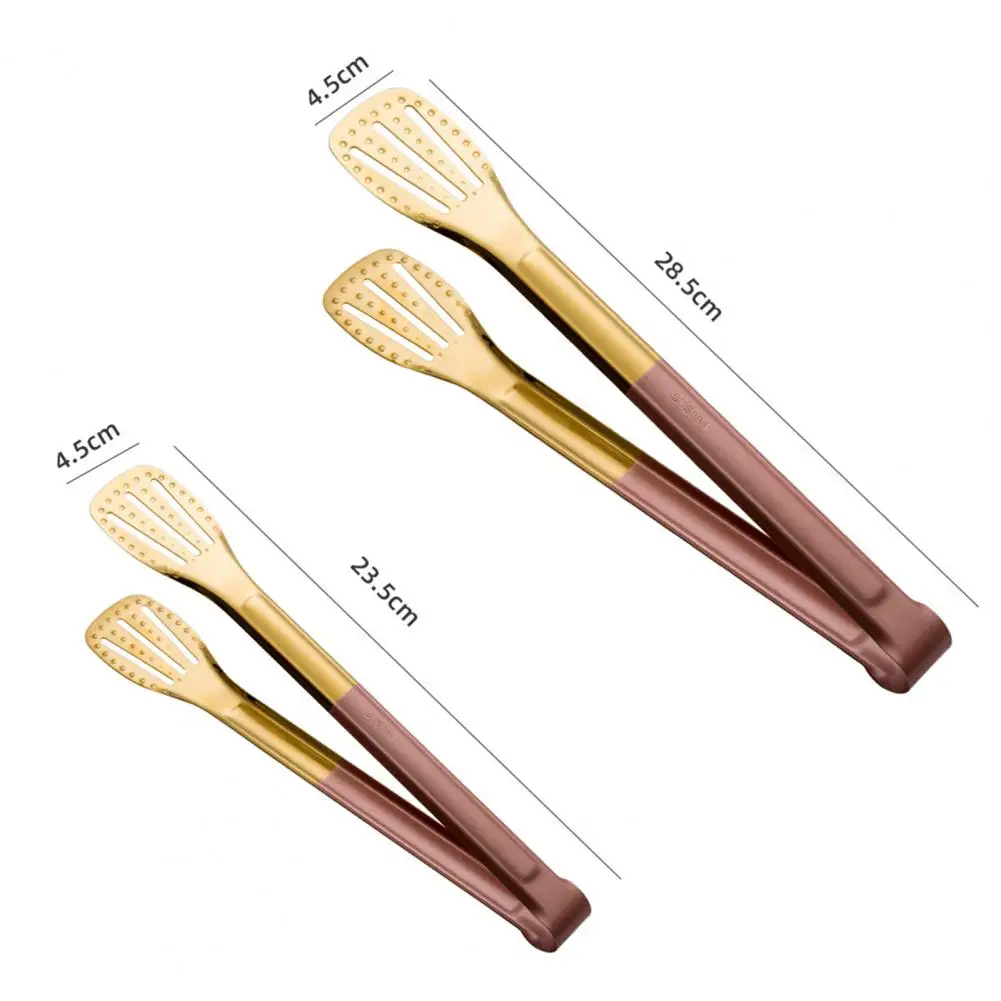 

Food Clip Rounded Edge Heat Resistant Stainless Steel Slim Fruit Barbecue Steak Clip Bread Clip For Kitchen Camping Accessories