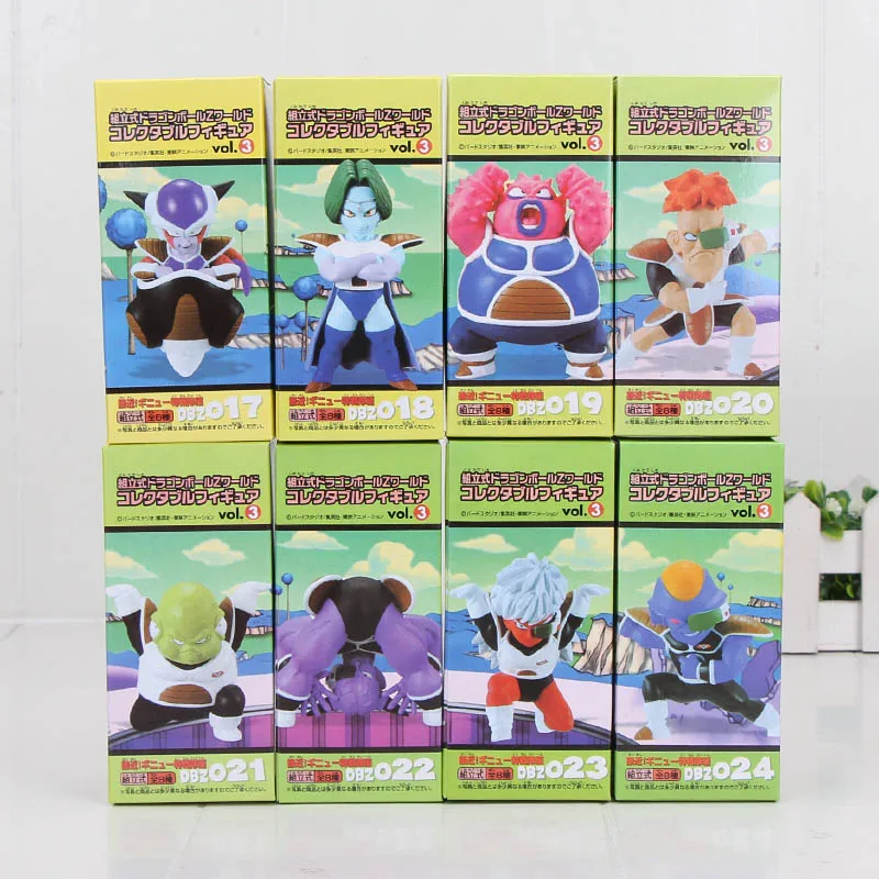 8 шт./компл. 3-10 см Dragon Ball Z WCF Сон Гоку Чичи DWC Gohan Piccolo Vegeta Nappa Raditz Freeza ПВХ фигурка модель игрушки - Цвет: 6  with box