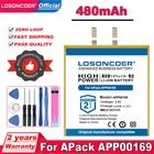 LOSONCOER Лидирующий бренд 100% Новый 480 мАч, APP00169 Li-Ion для APACK APP00169 Батарея Перезаряжаемые