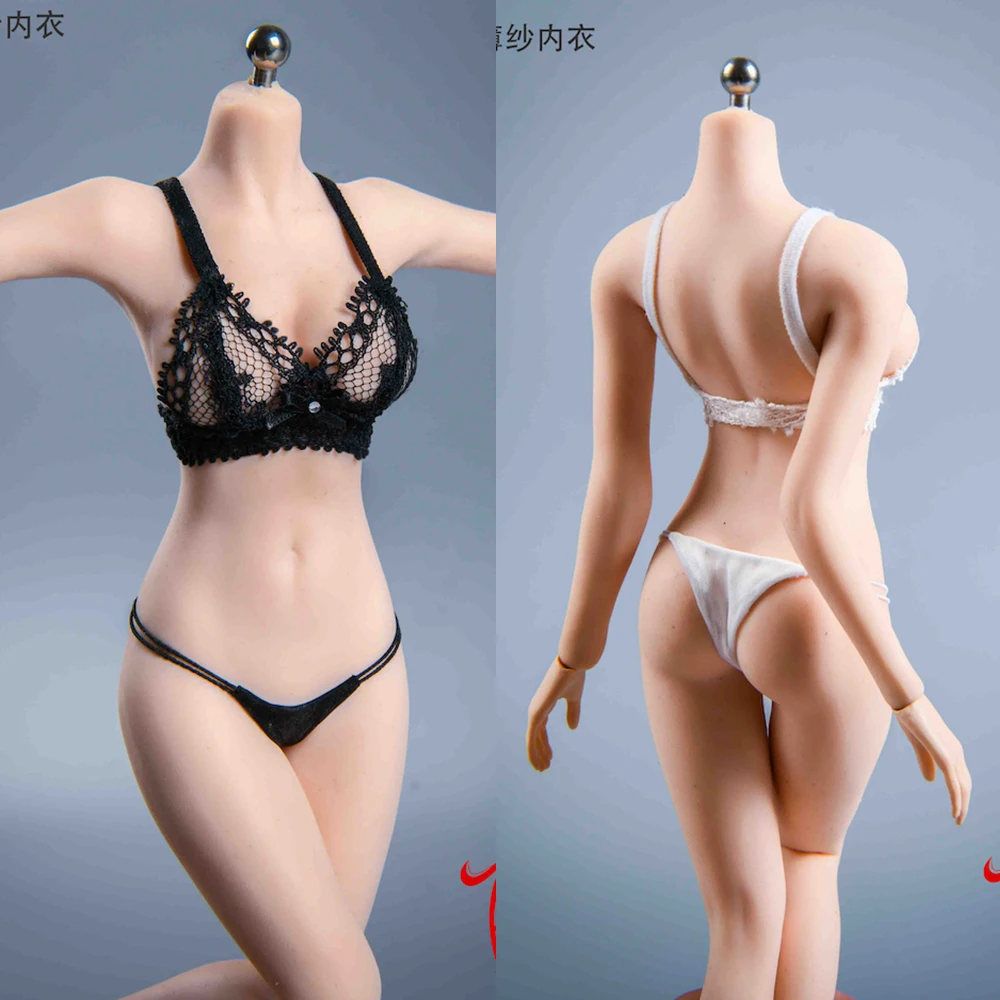 

Black/White Color VSTOYS 21XG84 1/6 Scale Sexy Underwear Underpants See-through Mesh Bra Bikini Set Model