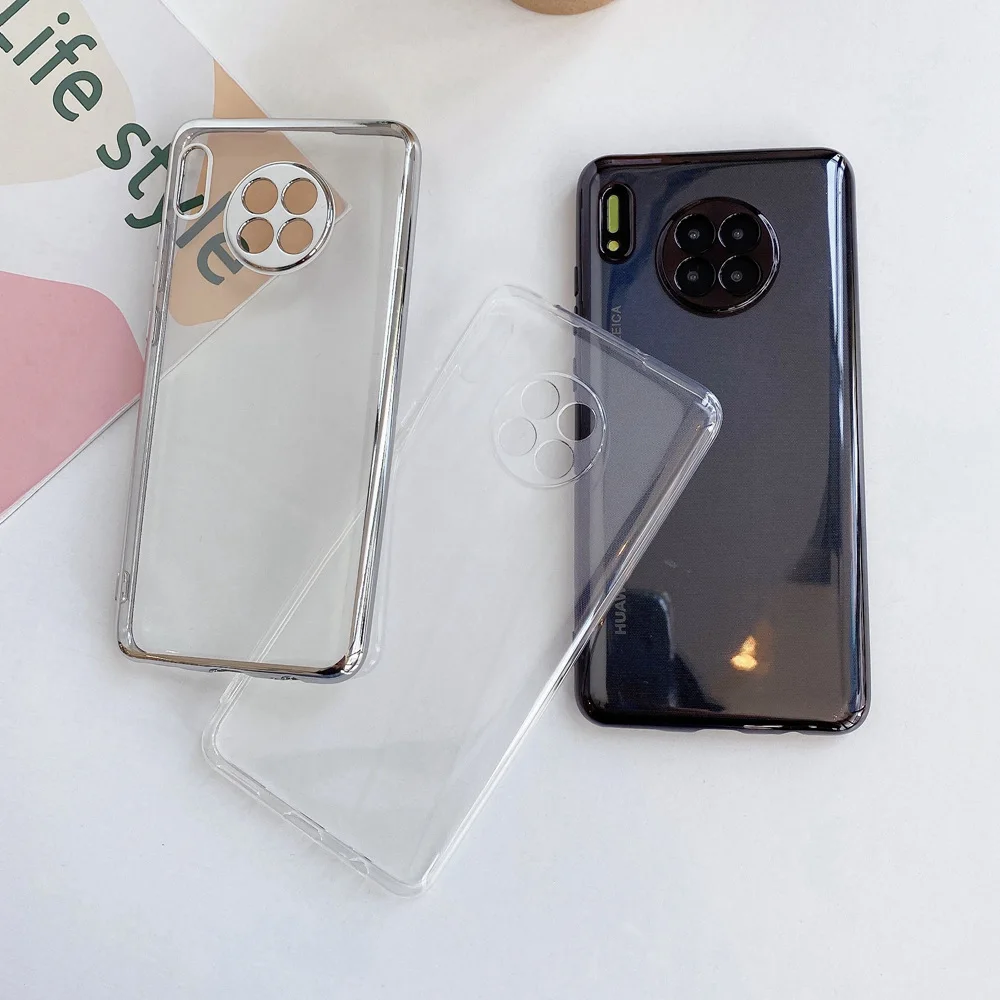 Роскошный прозрачный силиконовый чехол с покрытием для Huawei Mate 30 P30 P40 Pro Plus Lite Honor 20