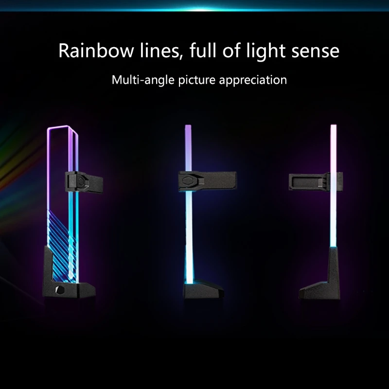

Magnetic Support Frame ARGB Sync jack Cooler Master Dazzling Crystal Graphics Card Bracket Tempered Glass