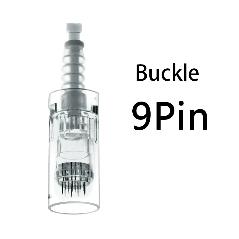 Buckle--9 pin 100 шт винт и байонетный картридж Замена для Dr. Pen микро иглы 9 pin/12 pin/36 pin/nano микроиглы иглы татуировки - Габаритные размеры: Buckle--9 pin