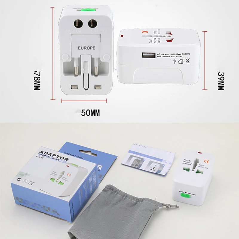

HOT Global Travel Universal Adapter Plug Multi-function Socket Travel Charger US Standard to British Standard Power Adapter