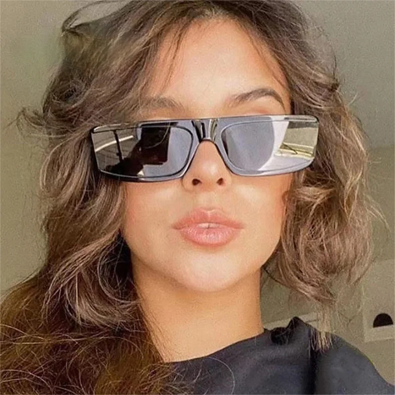 

Солнцезащитные очки мужские и женские, прямоугольные, прозрачные, UV400