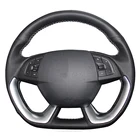 Черная искусственная кожа ручная строчка искусственная кожа для Citroen DS5 DS 5 DS5LS DS 5LS DS4S DS чехол рулевого колеса автомобиля DS6 DS 6