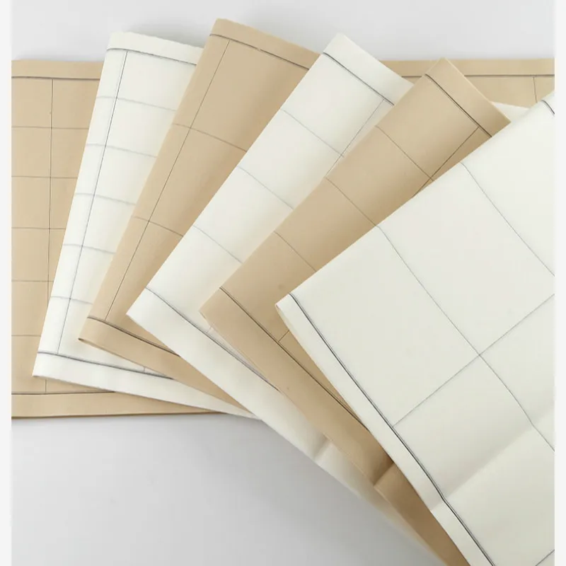 

34*138cm Rice Paper Seal Script Calligraphy Participate Special Half-Ripe Xuan Paper Chinese Rice Paper with Grids Rijstpapier