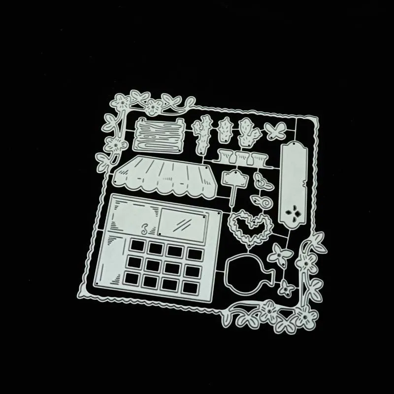 

JC New Design Windowsill Flower Metal Cutting Dies for Scrapbooking Craft Mold Cut Die Stencil Handmade Tools Card Make Template