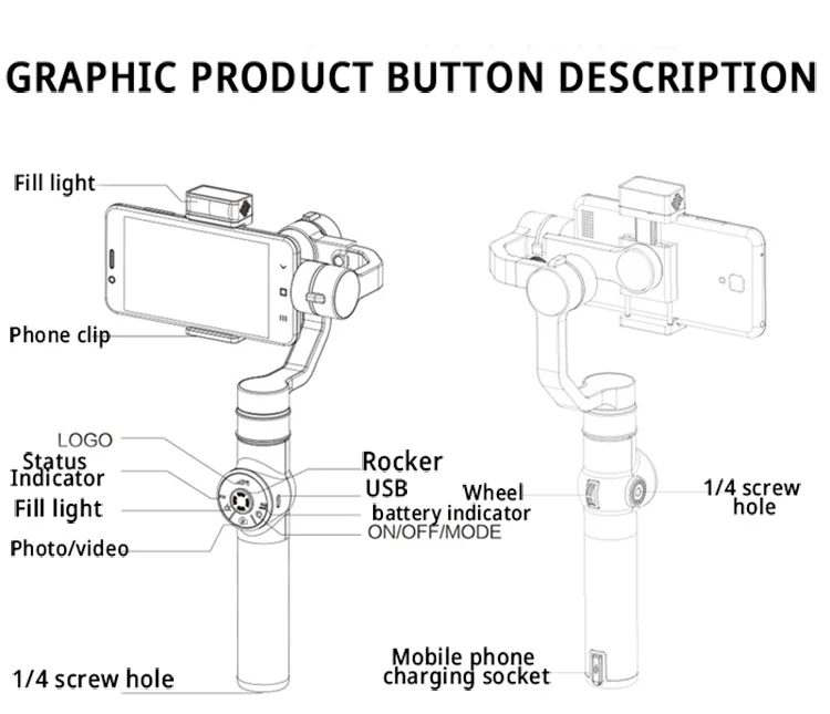 AFI V5 3-осевой ручной шарнирный стабилизатор для камеры Gopro смартфон для iPhone Xs Max Xr X, 8 Plus, 8, 7, 6 samsung S9 S8 Gopro экшн Камера