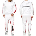 Мужской осенний костюм для бега 2021 года, толстовка на молнии + брюки, мужская повседневная спортивная одежда из двух предметов, спортивный костюм, брендовая одежда