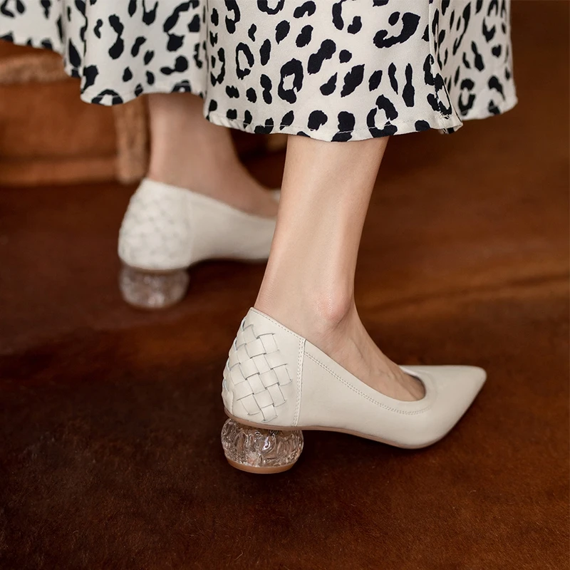 

2020 spring Women's Shoes Thick Block Heel Pumps Pointed Closed Toe Office Dress Lady High Heel Shoes for Women Sexy Female Shoe