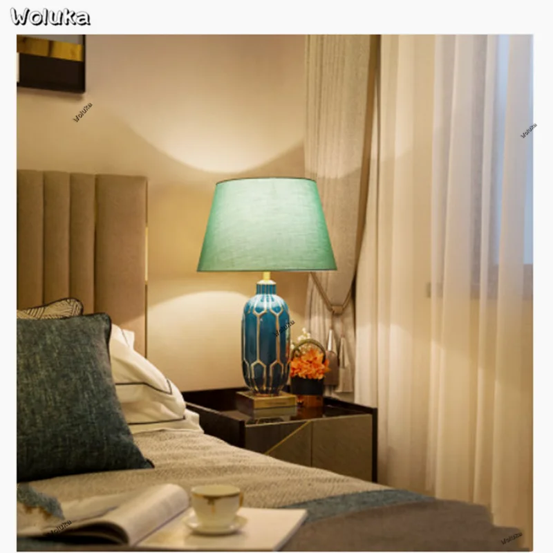 Европейский тип металлическая Керамическая Настольная лампа модель комнаты