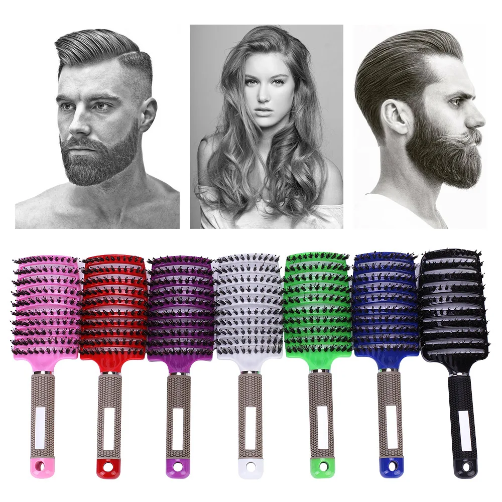 

Detangling nylon brush Women Female Hair Scalp Massage Comb Bristle&nylon Hairbrush Detangling Nylon brush