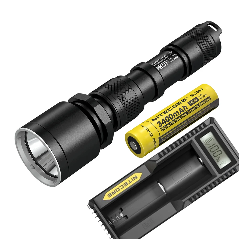NITECORE MH25GT тактический фонарик USB Непосредственно Зарядка CREE XP-L HI V3 max 1000LM луч бросок 452 м Открытый спортивный факел