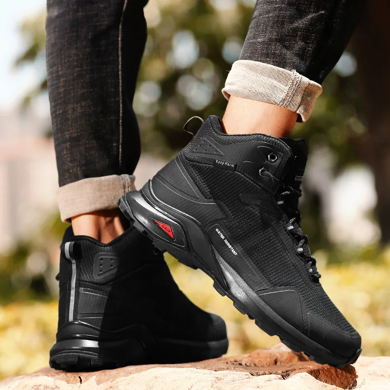 Murah Sepatu Hiking Pria Dan Wanita Tahan Air Antiselip Sepatu Bot Hiking Luar Ruangan Profesional Pergelangan Kaki Tinggi Untuk Tetap Hangat Ukuran 39-49 2021