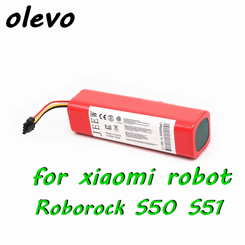 Новый оригинальный литий-ионный Аккумулятор 6000 мАч 14 8 в для робота-пылесоса xiaomi mi