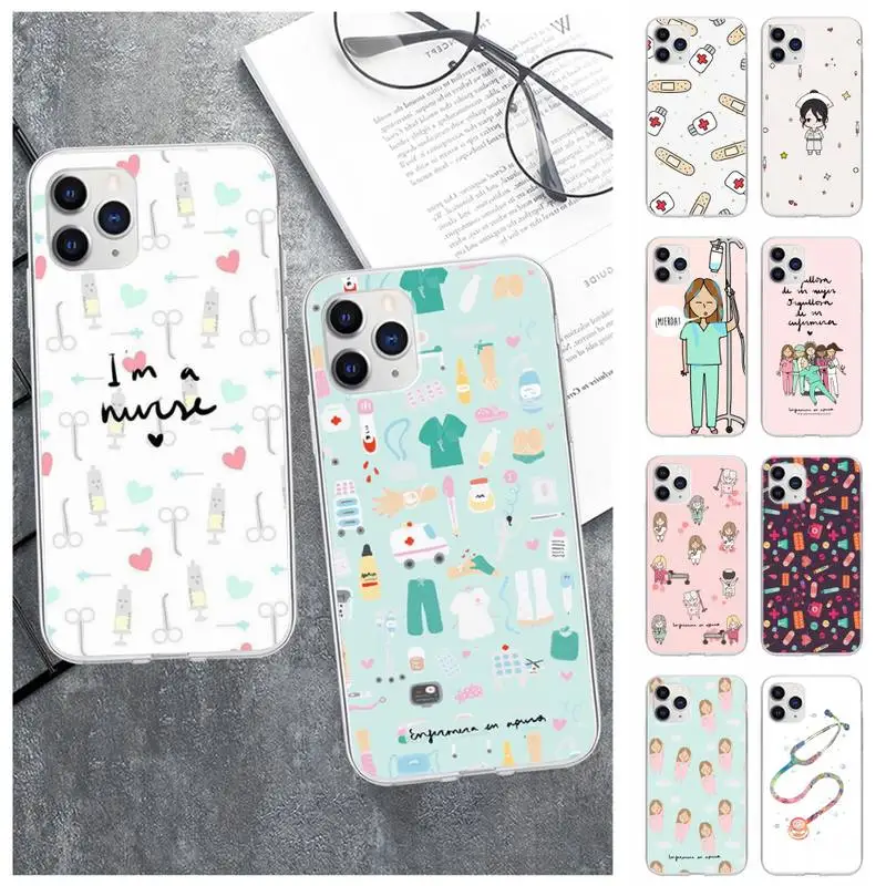 

Nurse Medical Medicine Transparent Mobile Phone Case For Xiaomi Redmi K30s Ultra Note 9s 9 Pro Max Mi 10 Lite 11 10T Pro Clear