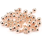 3-10 мм розовое золото CCB бусины Круглые Свободные Бисер для изготовления ювелирных изделий DIY браслет ожерелье оптом