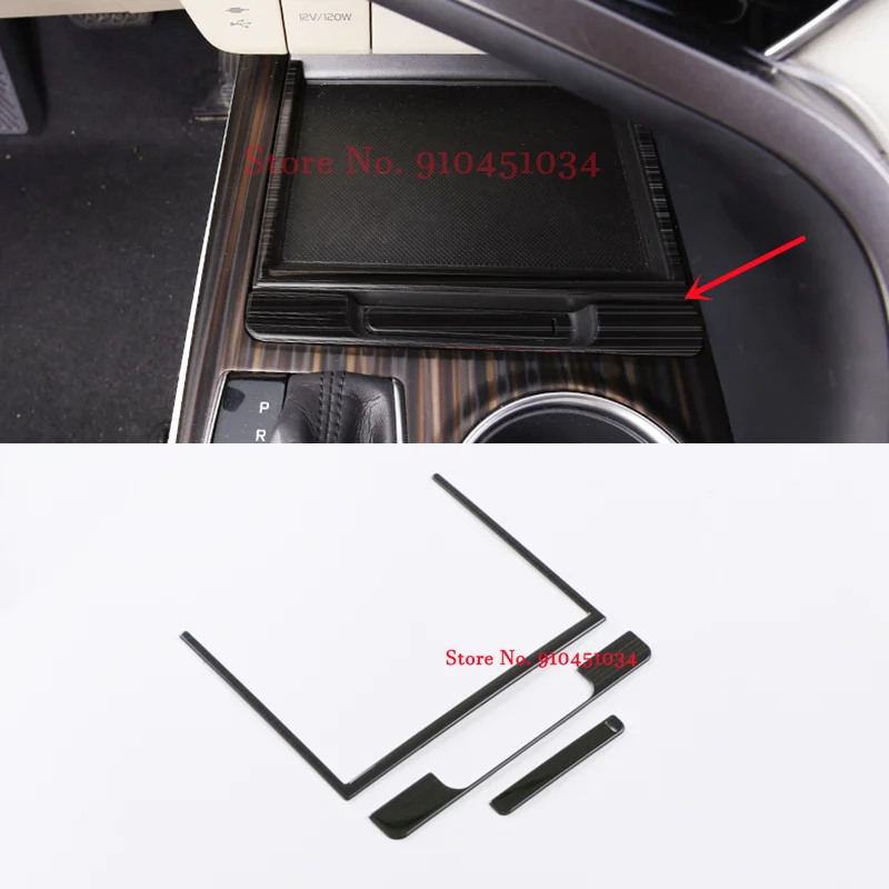 

Stainless Front Center Console Box Storage Box Decorate Outer Frame Trim Sticker Styling Accessories For Toyota Camry 2018 2019