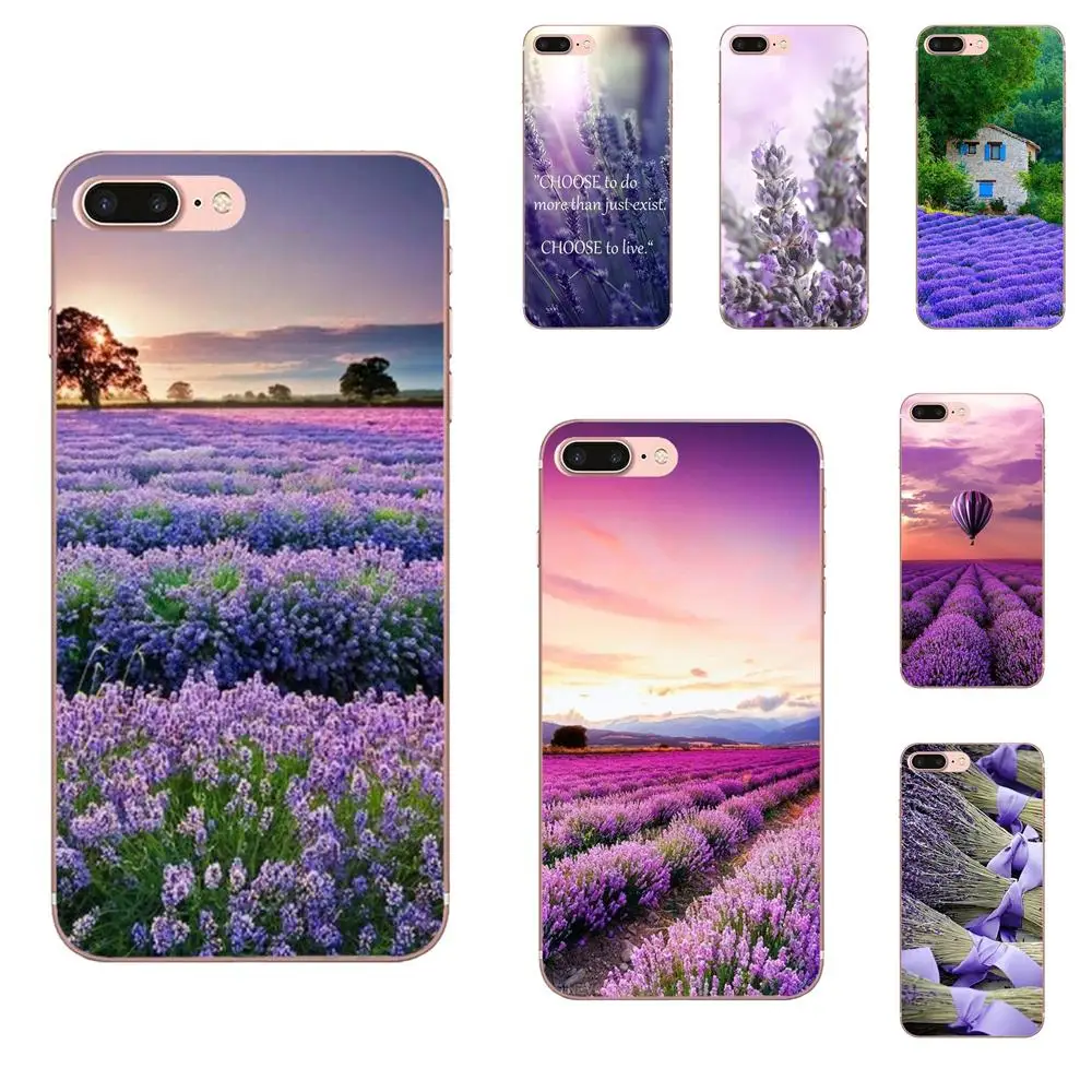 Чехол для Galaxy A3 A5 A7 A8 A9 A9S On5 On7 Plus Pro Star 2015 2016 2017 2018 Tides Лавандовые поля фиолетовый
